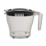 Miska Capri do mieszania antypoślizgowa 2 l z uchwytem szary