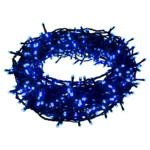 Lampki zewnętrzne 800 LED flash zimny biały / niebieski timer transformator dodatkowe gniazdo 44,95 m Cortina