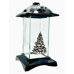 Znicz kapliczka choinka 25 x 16 cm czarno-złoty