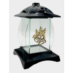 Znicz kapliczka dzwonki 25 x 16 cm czarno-złoty