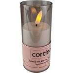 Świeca LED w plastikowej tubie 12,5 x 5 cm szary CORTINA