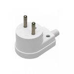 Wtyczka kątowa bez uziemienia 16 A biały