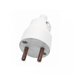 Wtyczka prosta bez uziemienia biały