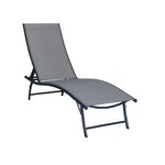 Leżanka 183 x 54,5 x 90 cm szary