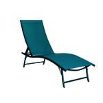 Leżanka 183 x 54,5 x 90 cm turkusowy