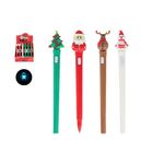 Długopis z świąteczną figurką 15 cm mix