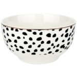 Salaterka Black Avenue Gabrielle czarne cętki 13 cm biały