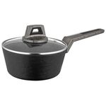 Rondel aluminiowy Japandi z pokrywką 18 cm 1300 ml czarny