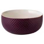 Salaterka Tiffany violet złota obwódka 13 cm fioletowy