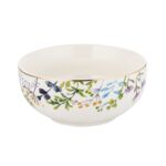 Salaterka Silvia zielone gałązki 13 cm biały