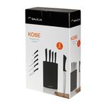 Komplet noży Kobe w bloku 6 sztuk czarny