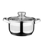Garnek Tytan ze stali nierdzewnej 18 cm 2,5 l srebrny