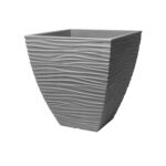 Doniczka kwadratowa Sand 40 cm szary