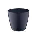 Doniczka z podsawką Begonia 14 cm antracytowy