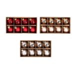 Zestaw bombek szklanych 5 cm połysk / mat 8 sztuk mix