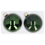 Bombka szklana 10 cm zielony 2 sztuki