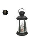 Latarenka LED z figurką jeleni 21,5 x 43 cm czarny