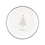 Talerz deserowy Natalie 20 cm choinka biały