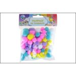 Pompony do zdobienia 100 sztuk mix