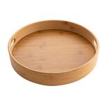 Taca bambusowa okrągła Bambou 35 x 5 cm brązowy
