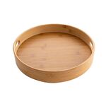 Taca bambusowa okrągła Bambou 30 x 5 cm brązowy