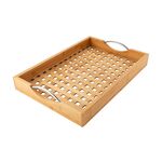 Taca bambusowa Bambou prostokątna 43 x 29 x 5 cm brązowy