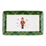 Talerz prostokątny Xmas 20 x 12,8 cm wielokolorowy