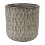 Donica szkliwo cylinder mrozoodporna 36,5 x 34,5 cm szary