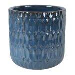 Donica szkliwo cylinder mrozoodporna 36,5 x 34,5 cm niebieski
