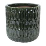 Donica szkliwo cylinder mrozoodporna 36,5 x 34,5 cm zielony