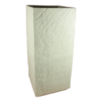 Donica Fiberstone wysoki kwadrat 25 x 25 x 55 cm biały