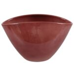 Osłonka owal 20 cm lazur merlot czerwony