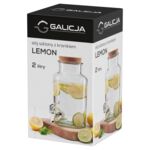 Słój szklany z kranikiem Lemon 2 l 14 x 25 cm