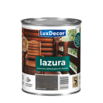 Lazura ochronno-dekoracyjna 5 lat ochrony ciemny szary 0,75 l Luxdecor
