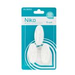 Wieszaki samoprzylepne Niko plastikowe 3 sztuki biały