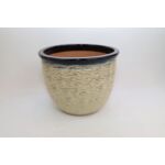 Donica mrozoodporna Treviso New Cream- Black top 23 x 18 cm beżowy