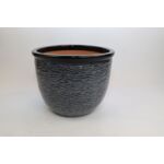Donica mrozoodporna Treviso Running Grey - Black top 23 x 18 cm szary