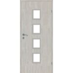 Drzwi wewnętrzne 80P 4 / 4 pokojowe dąb srebrny lakierowane aruba prawe