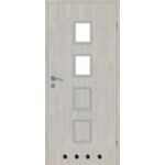 Drzwi wewnętrzne 80P 2 / 4 tuleje dąb srebrny lakierowane aruba prawe