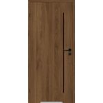 Skrzydło drzwiowe 80L pełne orzech palermo saxo + podcięcie wentylacyjne + zamek blokada lewe