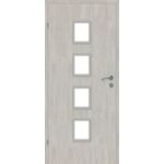 Drzwi wewnętrzne 80L 4 / 4 pokojowe dąb srebrny lakierowane aruba lewe