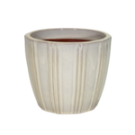 Donica mrozoodporna Portly Egg Vert. Stripes Beige 18 x 16 cm beżowy