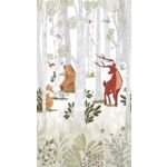 Mural druk cyfrowy winylowy na flizelinie dziecięcy las