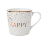 Kubek Gold Happy 400 ml biały