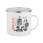 Kubek emaliowanu prosty Bonjour 1,25 ml czarno-biały