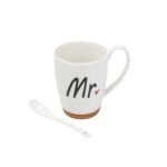 Kubek na korkowej podstawce MR 320 ml biały