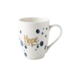 Kubek Mare Hope 340 ml niebieskie kropki biały