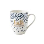 Kubek Mare Faith 340 ml niebieskie kropki biały