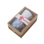 Kubek prezentowy Maroco 400 ml 400 ml zestaw 2 sztuki biało-niebieski