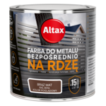 Farba do metalu 250 ml brąz mat Altax